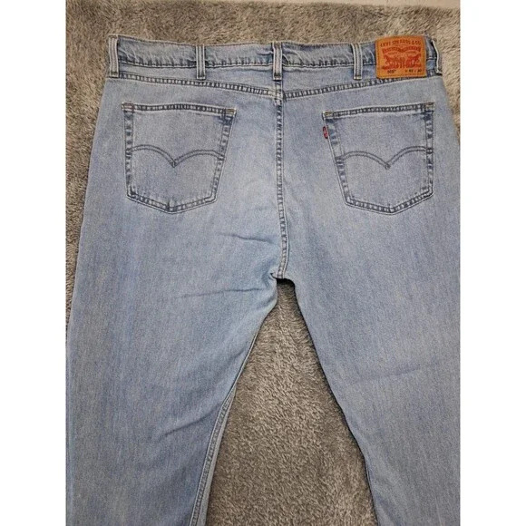 Levi Strauss Jeans 505 Mens Sz 42x30 Straight Leg Denim Blue Relaxed Fit Levi's - Picture 9 of 14